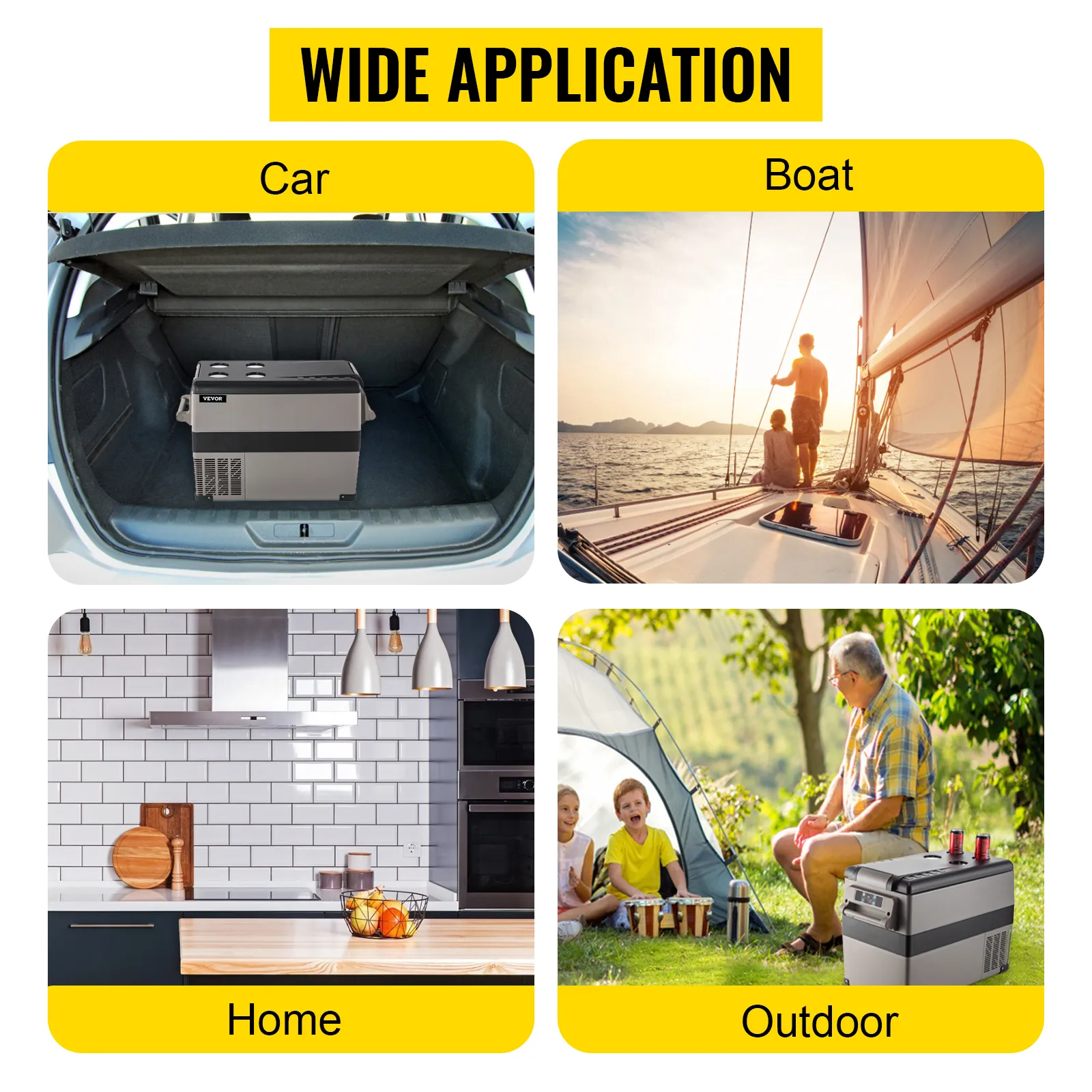 Refrigerador VEVOR de 12 voltios para automóvil, barco, hogar y uso al aire libre. ¡Amplia aplicación!