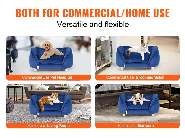 VEVOR dog sofa bed for pet hospital, grooming salon, living room, and bedroom use, versatile and flexible.