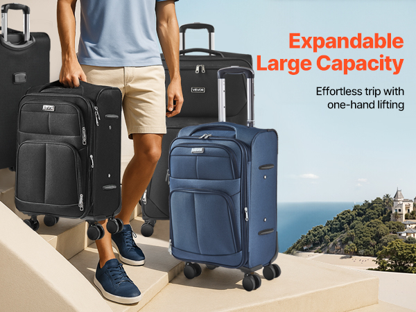 VEVOR 20 Inch Expandable Luggage – TSA Lock, 7.03lbs, 24in