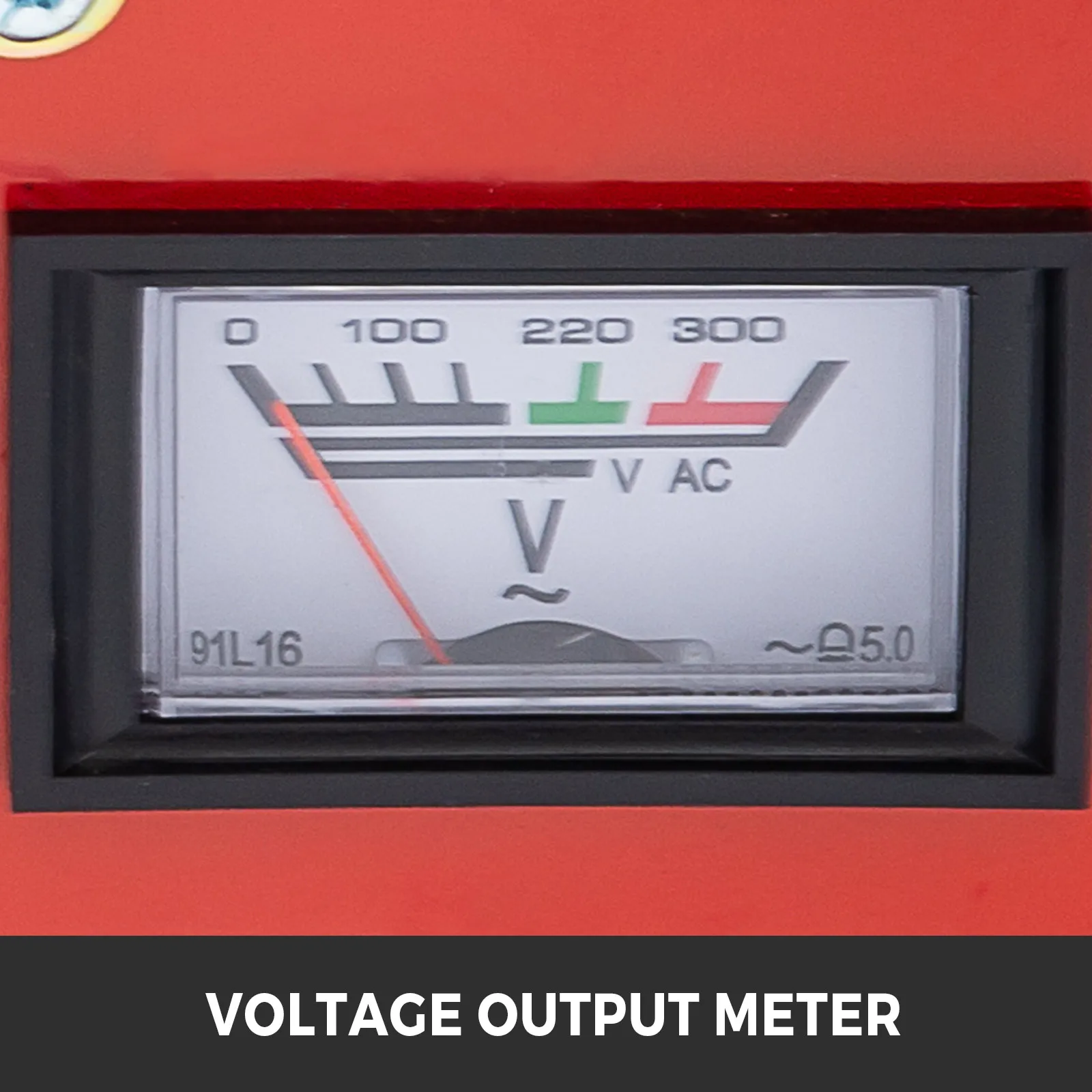 Pantalla de medidor de salida de voltaje del autotransformador VEVOR, que indica los niveles de voltaje.