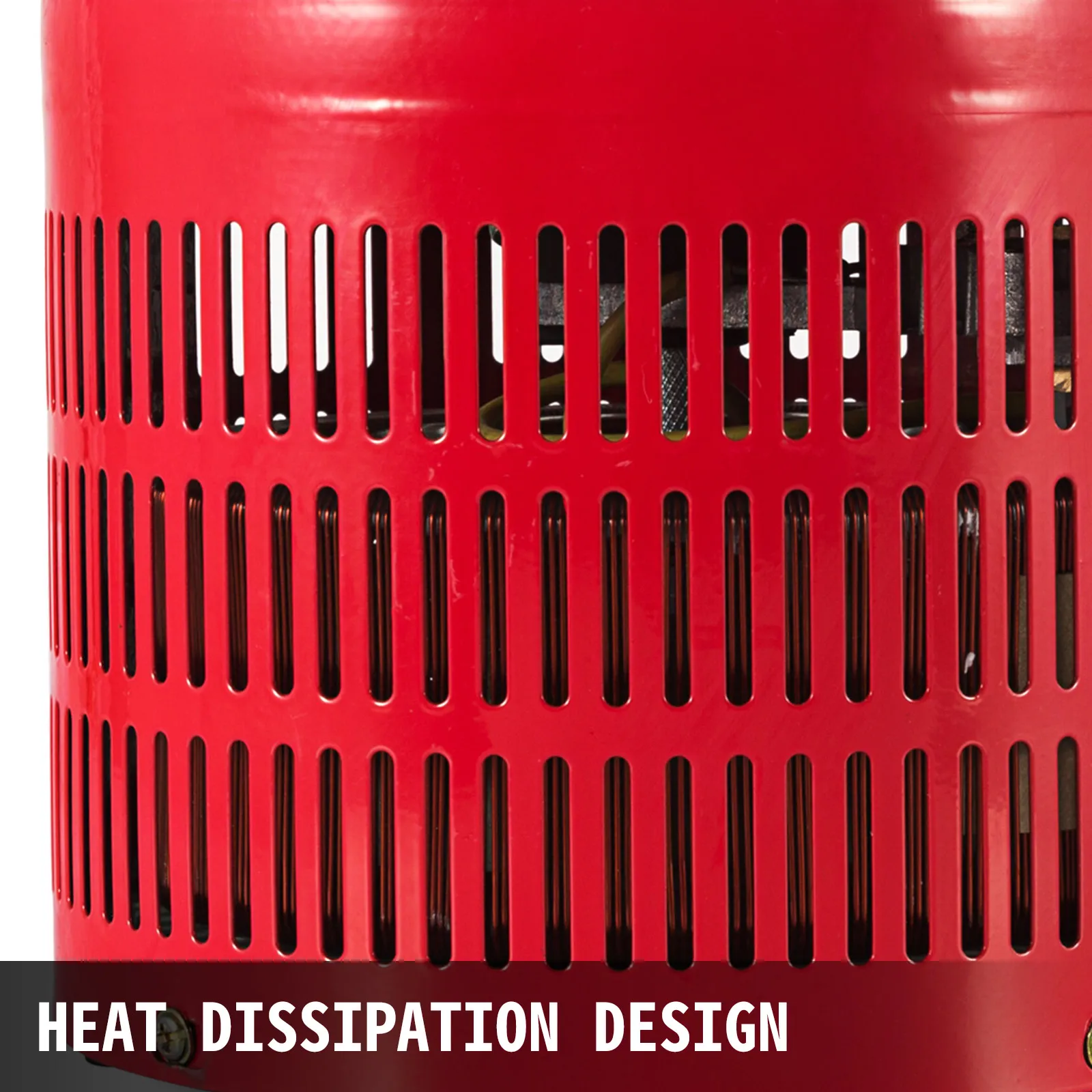 Regulador de voltaje VEVOR rojo con diseño de disipación de calor para un enfriamiento eficiente.
