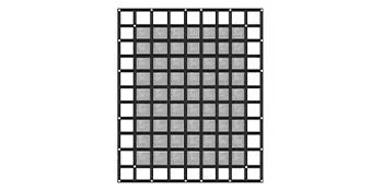 black VEVOR cargo net with square grid design and reinforced edges.