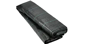 Tela de entrada de vehículos VEVOR negra plegada con líneas verdes para paisajismo.