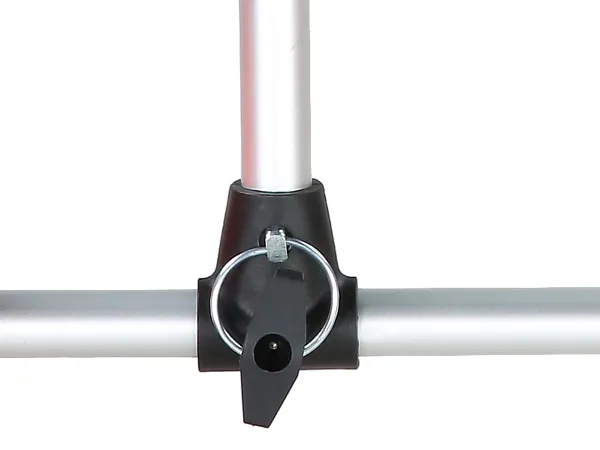 close-up of VEVOR heavy duty kayak cart frame showing connecting joint and sturdy metal rods.