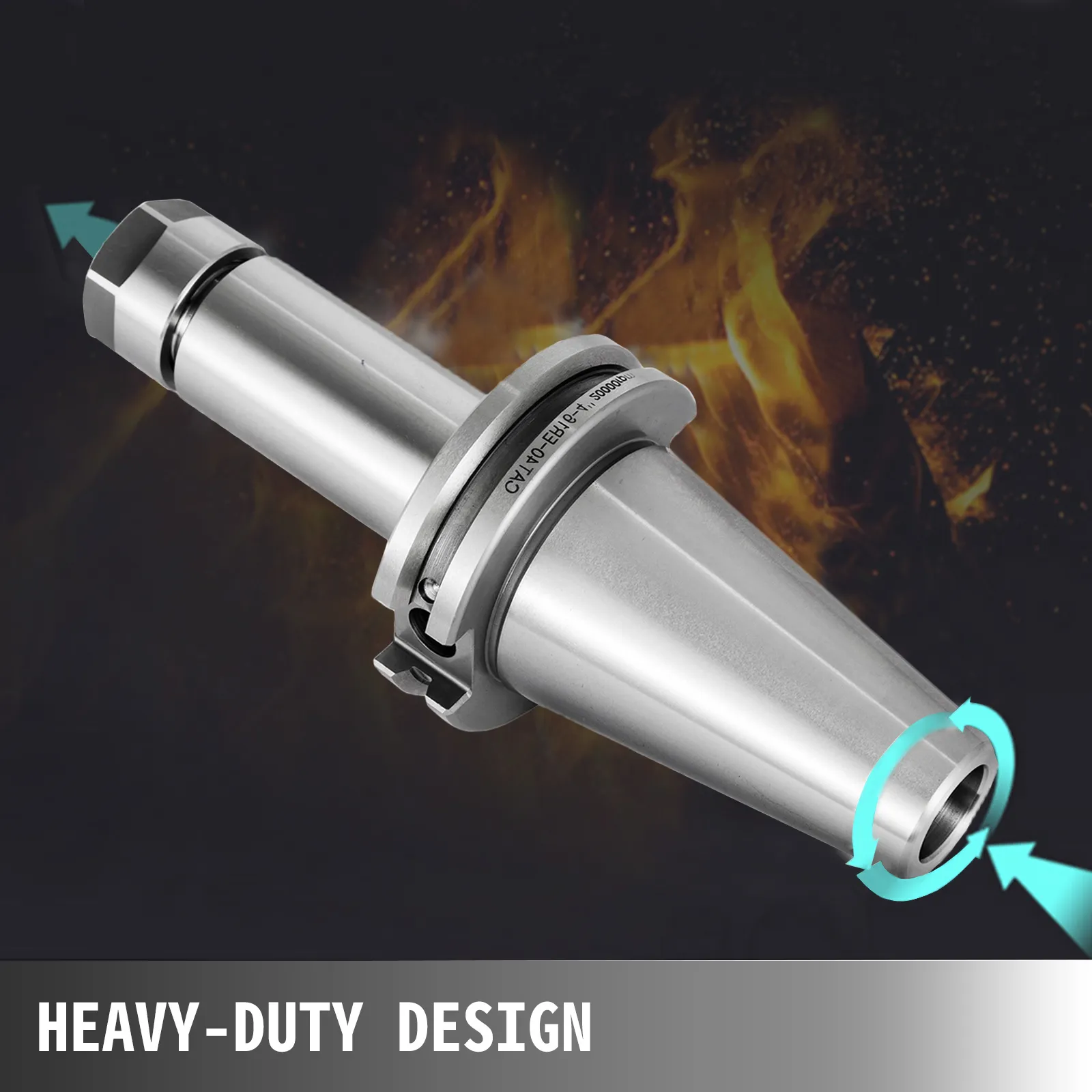 Juego de portaherramientas VEVOR cat40 en diseño resistente con acabado metálico.