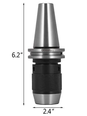Mandril de pinza VEVOR cat40, 6,2" de alto, 2,4" de diámetro, construcción de metal.