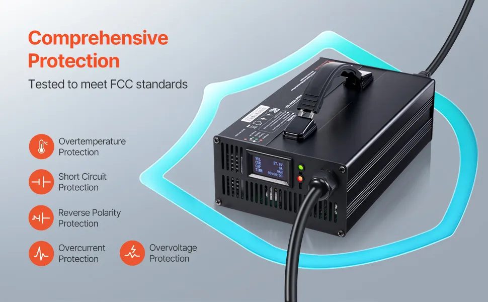 Forklift Battery Charger Smart Fully Automatic 24V 30A Fast Charger Portable