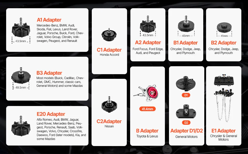 VEVOR Brake Master Bleeder Kit, 12 Pcs, Professional Brake Bleeder Adapter Set with Complete Kit & Handle, Durable Brake Bleeder Adapter for Brake Fluid Filling Fit for Most New & Old Vehicles