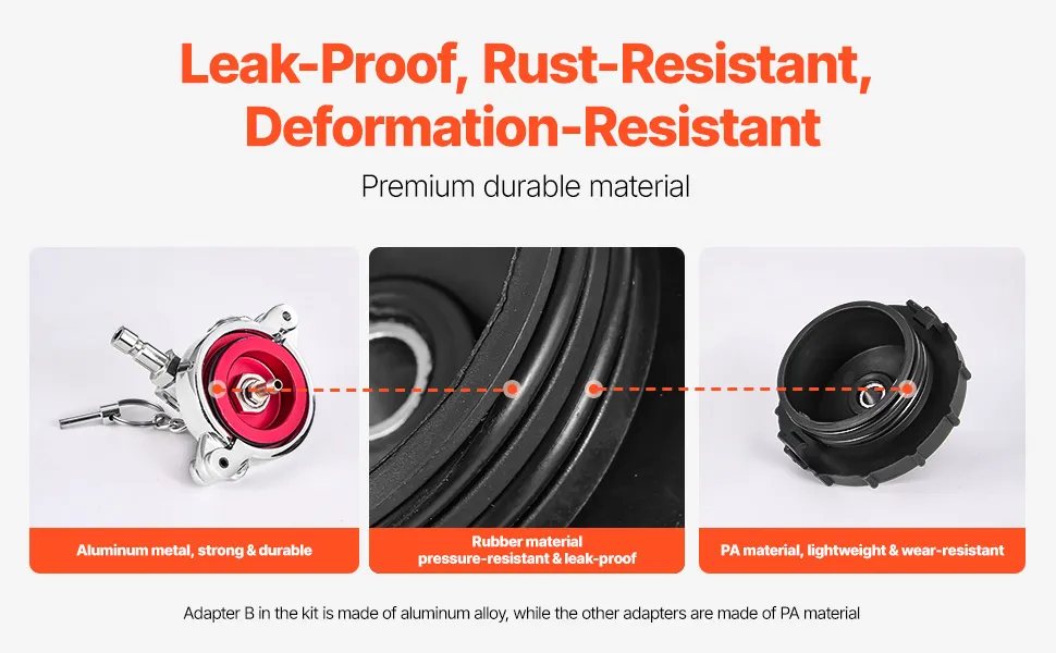 VEVOR Brake Master Bleeder Kit, 12 Pcs, Professional Brake Bleeder Adapter Set with Complete Kit & Handle, Durable Brake Bleeder Adapter for Brake Fluid Filling Fit for Most New & Old Vehicles