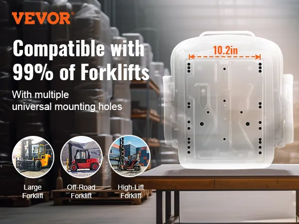 Sedile universale per trattori VEVOR compatibile con il 99% dei carrelli elevatori, dotato di molteplici fori di montaggio universali.