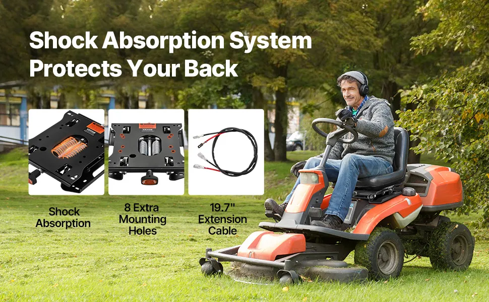 Mower Suspension Seat Cub Cadet Parts VEVOR Universal Seat