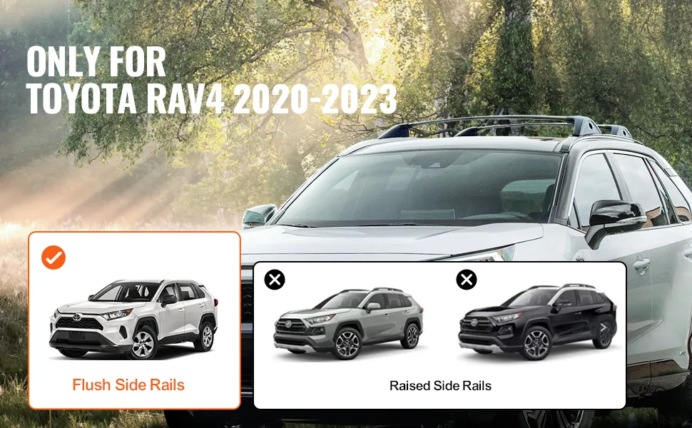Barre trasversali portatutto VEVOR per Toyota Rav4 2019-2023, compatibili solo con barre laterali a filo.