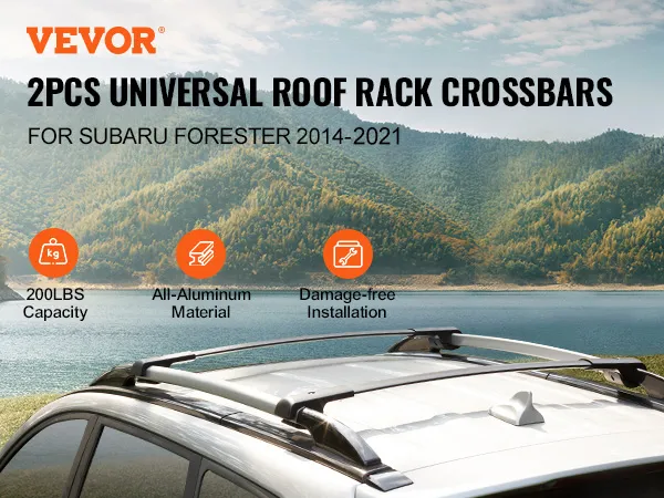 VEVOR universele dakdragers voor subaru forester 2014-2022, 200lbs capaciteit.