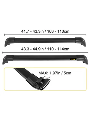 Portaequipajes de barra transversal VEVOR para Hyundai Tucson, longitud ajustable de 41,7 a 44,9 pulgadas