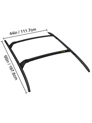 VEVOR roof rack for mazda cx-5, dimensions 44in by 66in, black finish.
