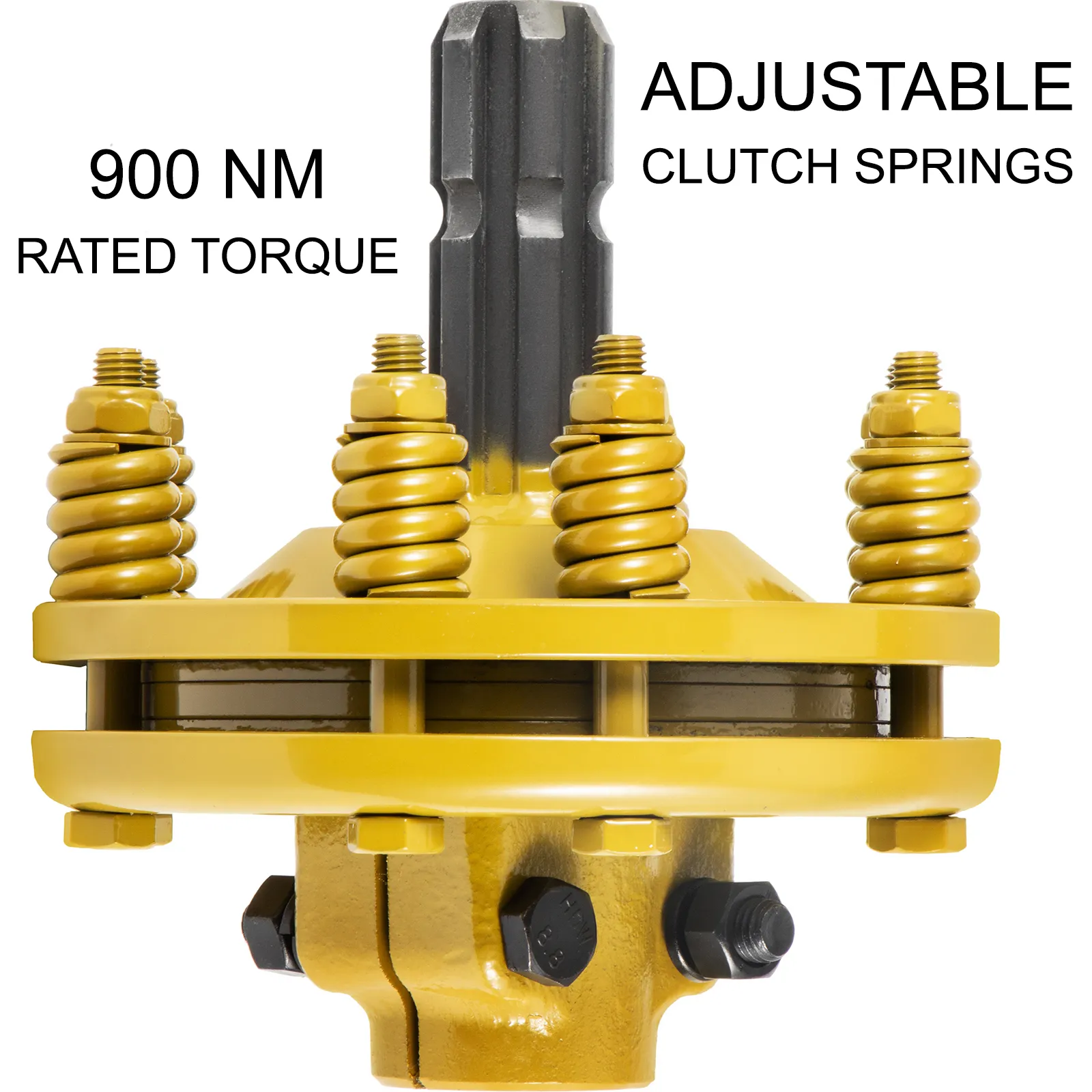 VEVOR pto slip clutch with adjustable springs and 900 nm rated torque.