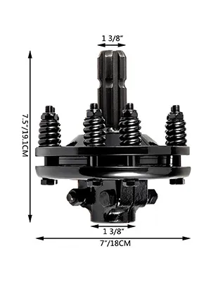 Embrague deslizante VEVOR pto con dimensiones de 7,5"/19,1 cm de alto y 7"/18 cm de ancho.