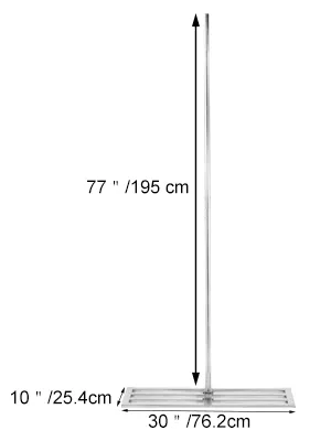 VEVOR lawn leveler tool with 77" handle and 30" x 10" leveling base.