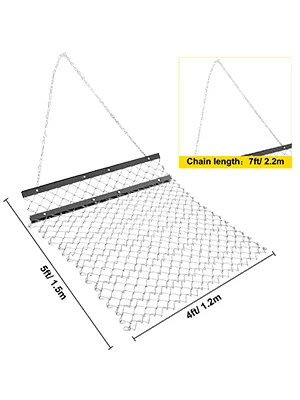 VEVOR atv chain drag mat, 5ft by 4ft with 7ft chain length, for leveling and smoothing.