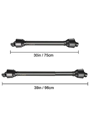 Eje de toma de fuerza VEVOR, dos tamaños: 30 pulgadas/75 cm y 39 pulgadas/98 cm, acabado negro.