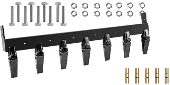 Barra de dientes de cucharón VEVOR con pernos, arandelas y pasadores para minicargadoras.