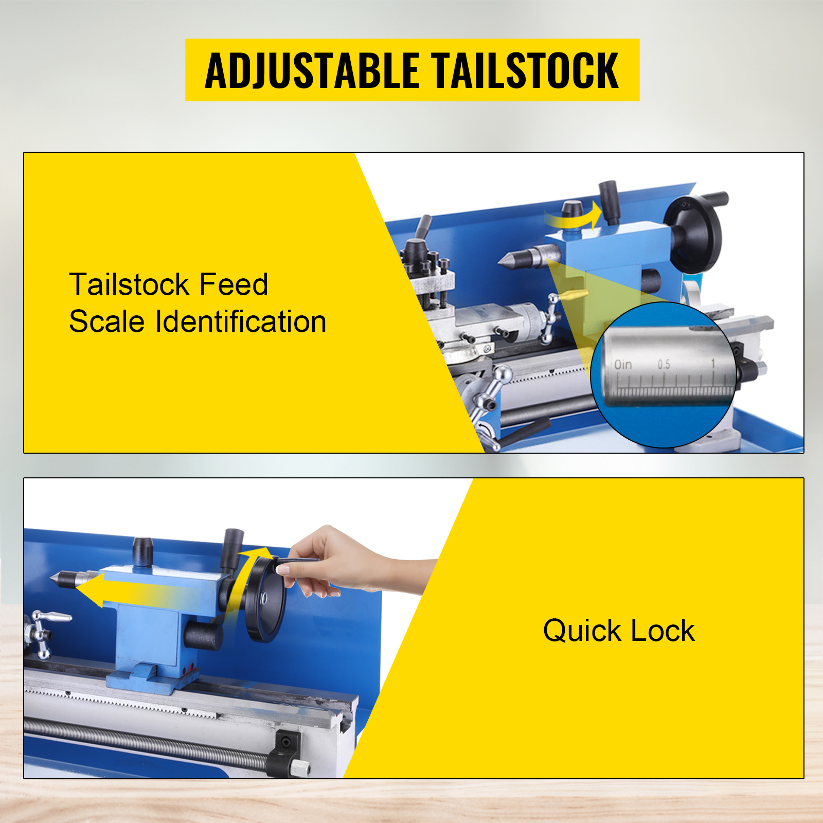 Cj18a 7x14 Mini Lathe Blue Accessory Package Dc Motor Bench Top