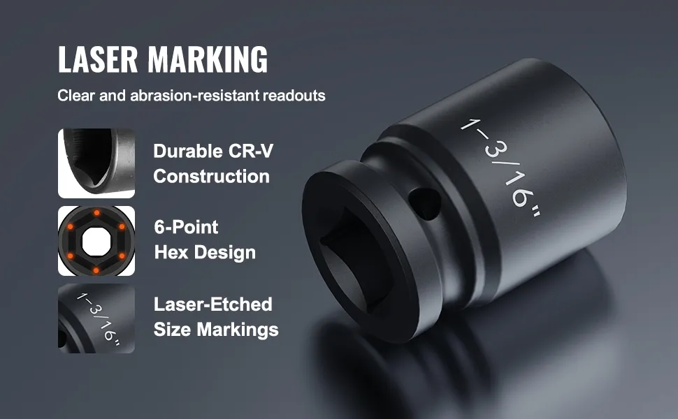 Impact Socket Set Impact Sockets 3/4 Inches 21 Piece 3/4 Inches to 2 Inches SAE