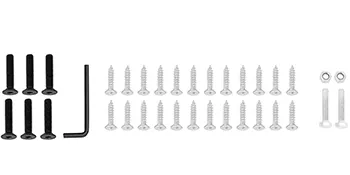 VEVOR murphy bed kit hardware set with screws and bolts arranged neatly.