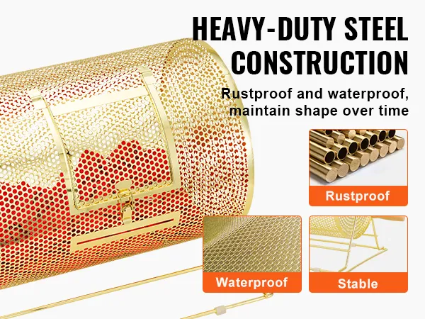 VEVOR raffle drum with rustproof, waterproof heavy-duty steel construction for stability and durability.