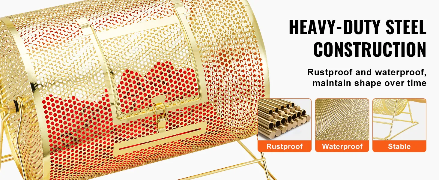 VEVOR raffle drum with rustproof, waterproof heavy-duty steel construction for stability and durability.