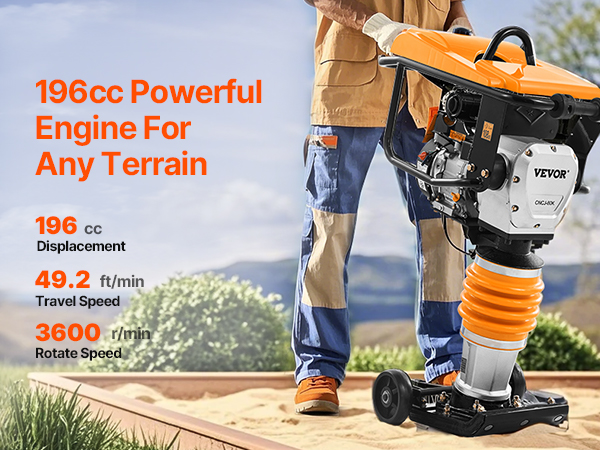 VEVOR Jumping Jack Compactor – 6.5 HP, Easy Move, Heavy Duty