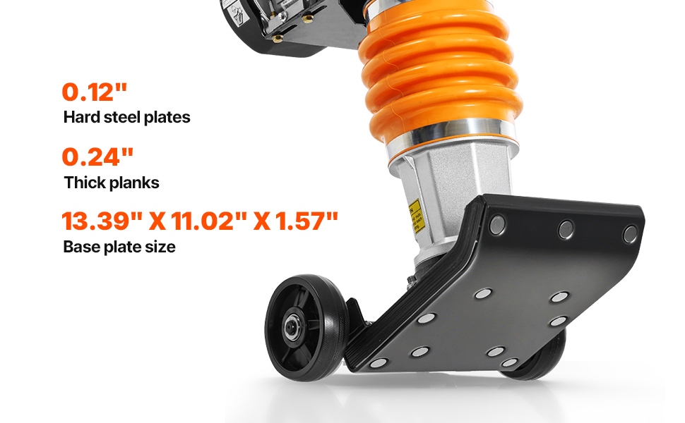 VEVOR Jumping Jack Compactor, 6.5 HP Vibratory Rammer Fuel-Powered