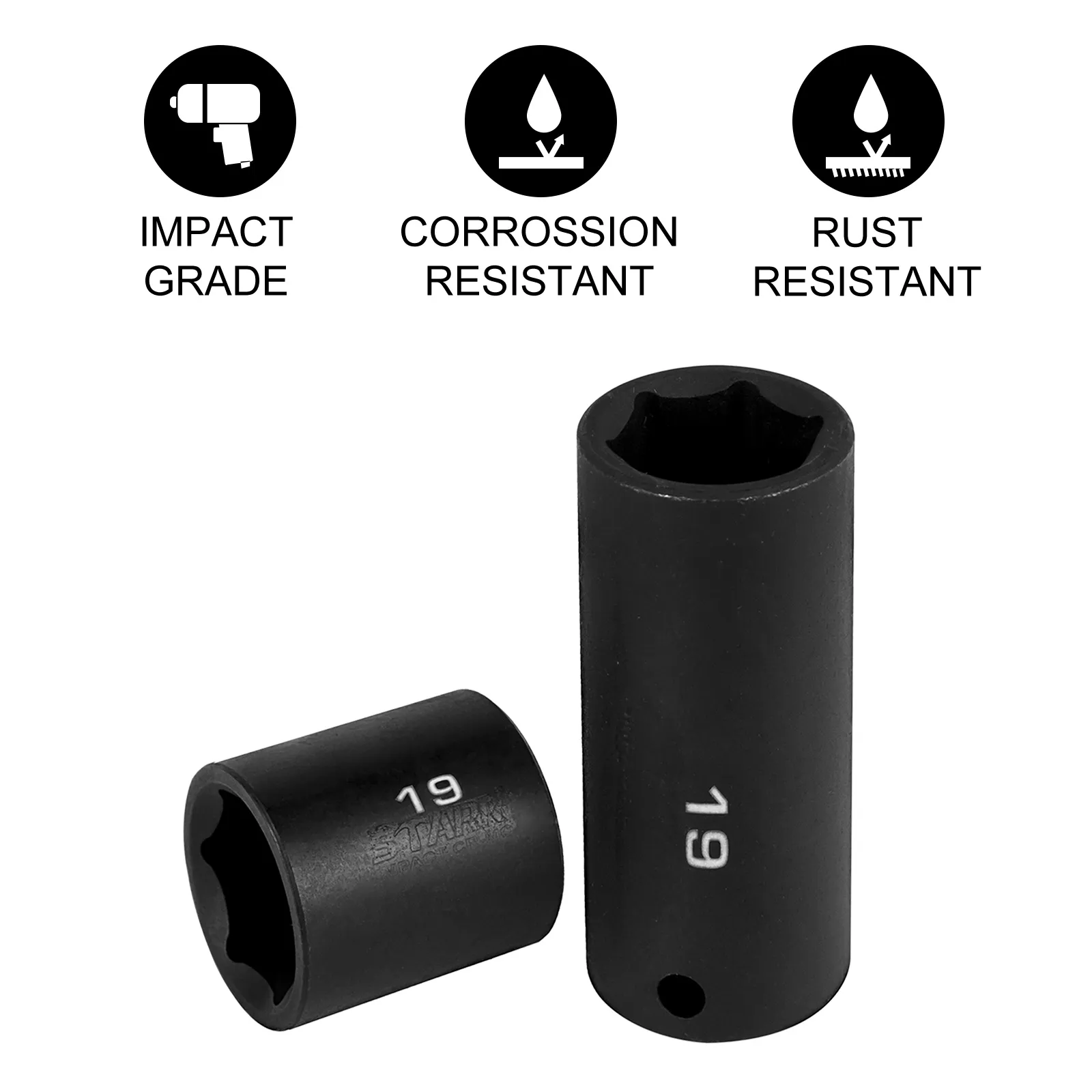 Juego de vasos de impacto VEVOR con resistencia a la corrosión y al óxido, durabilidad de grado de impacto.