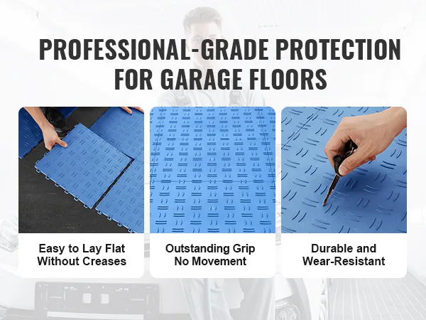 VEVOR garage tiles offer professional-grade protection, easy installation, outstanding grip, and durability.