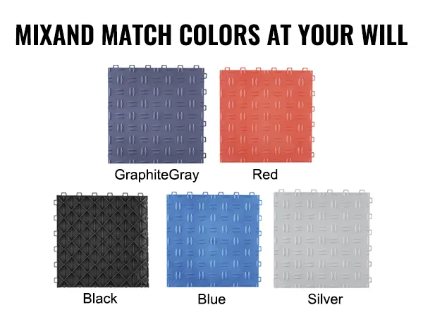 water-resistant VEVOR garage tiles prevent liquid penetration and reduce dirt accumulation.