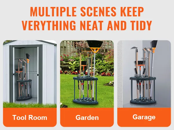 VEVOR tuingereedschap organizer voor in de gereedschapskamer, tuin en garage, zodat alles netjes en opgeruimd blijft.