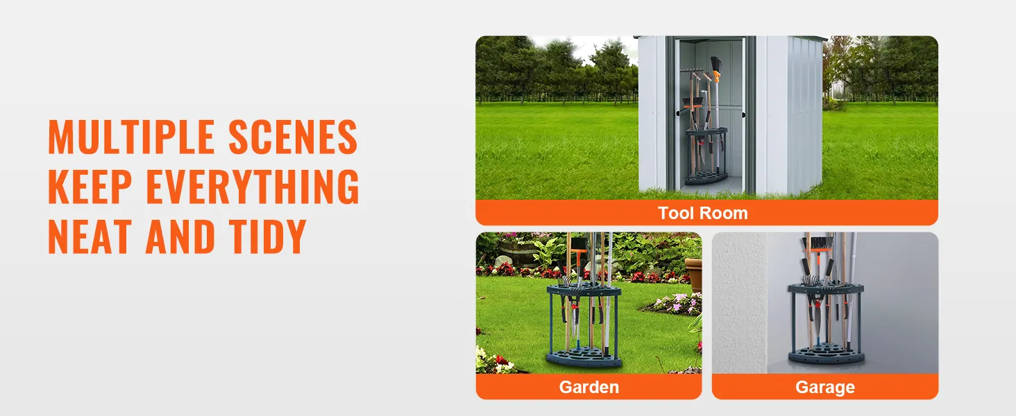 VEVOR tuingereedschap organizer voor in de gereedschapskamer, tuin en garage, zodat alles netjes en opgeruimd blijft.