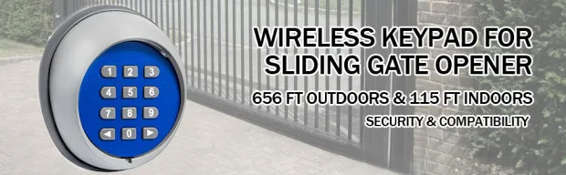 VEVOR wireless keypad for sliding gate opener, compatible for secure access.