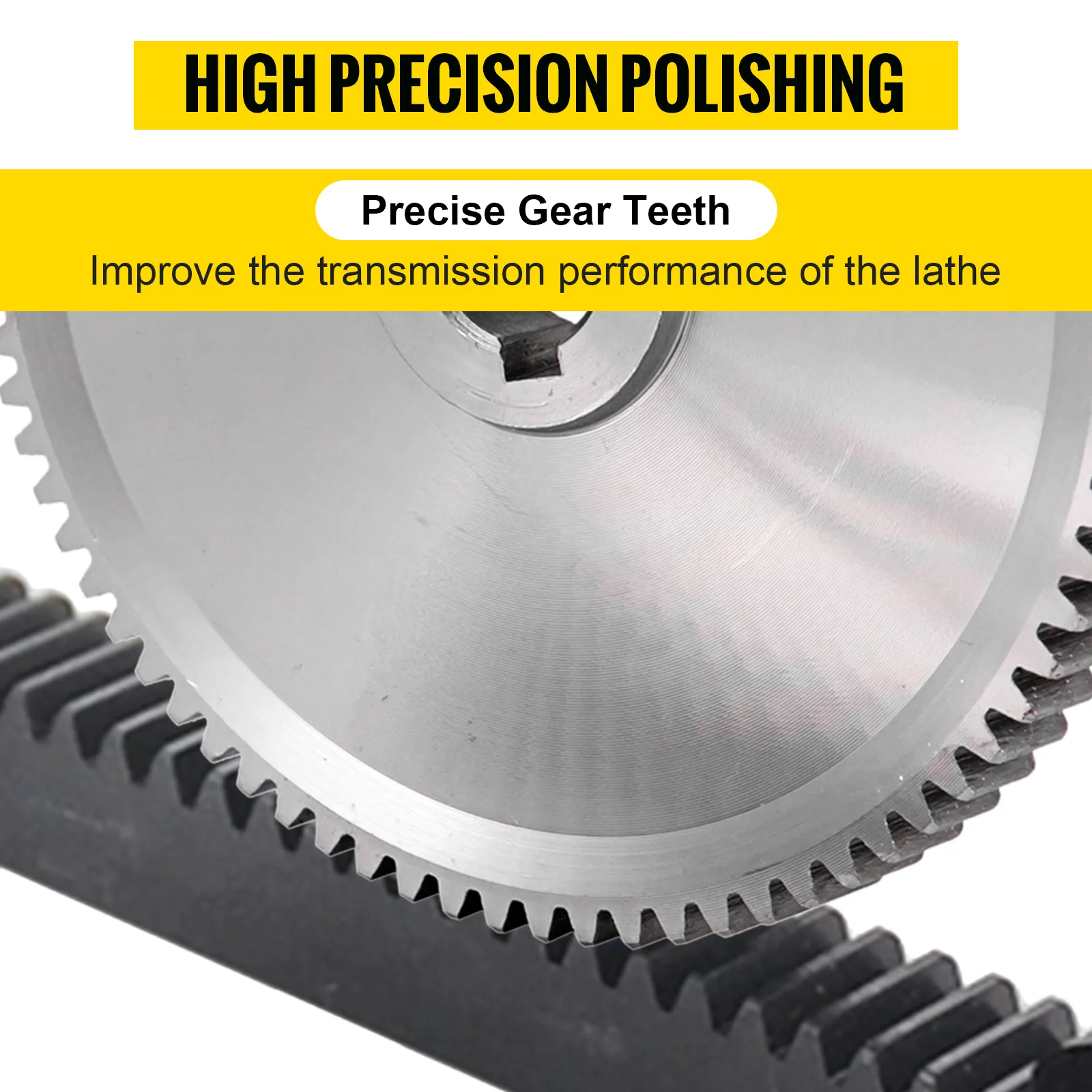 high precision VEVOR mini lathe gears with polished surfaces and precise gear teeth.