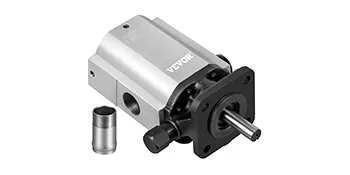 Bomba hidráulica VEVOR con cuerpo metálico y placa de montaje negra.