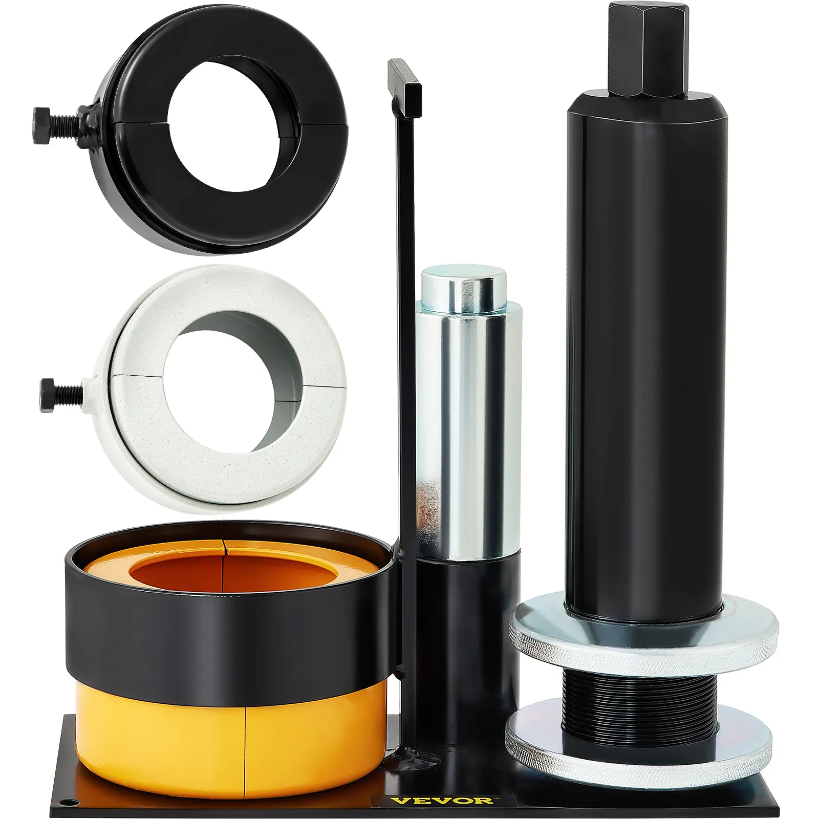 VEVOR carrier & pinion bearing puller with various components in black and silver.
