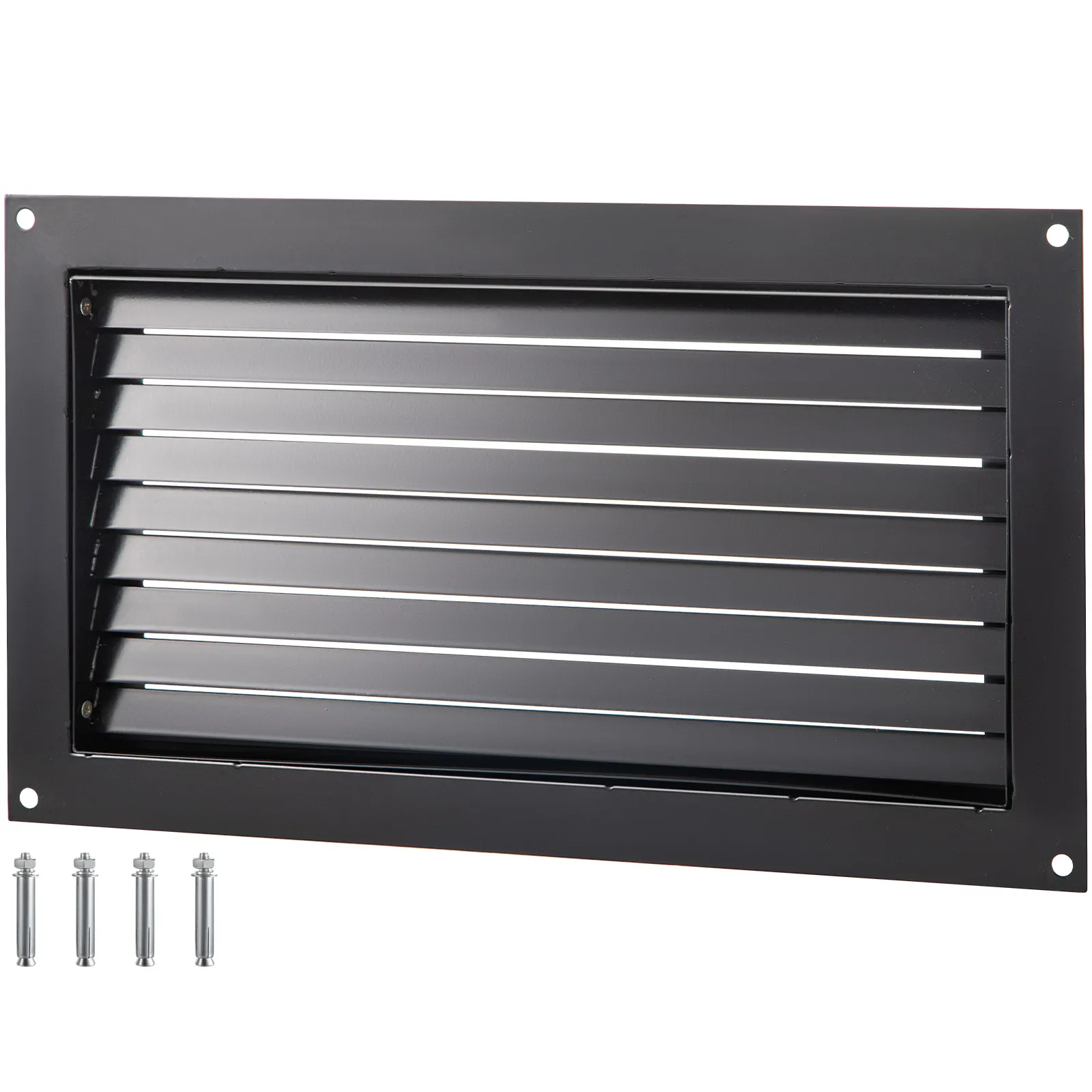 black VEVOR crawl space flood vent with mounting bolts.