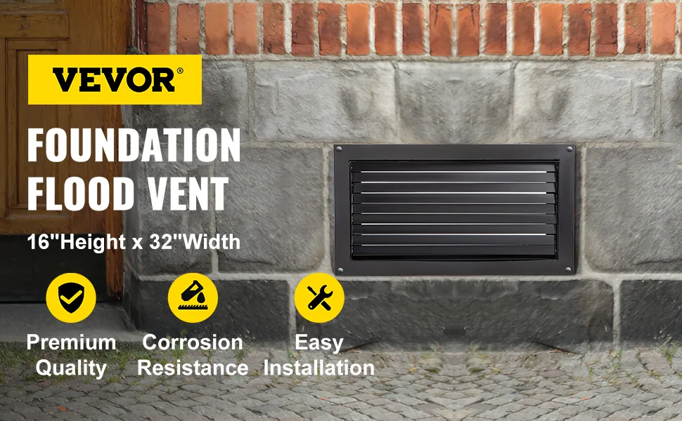 Respiradero VEVOR sobre base de piedra con calidad superior, fácil instalación, resistencia a la corrosión.