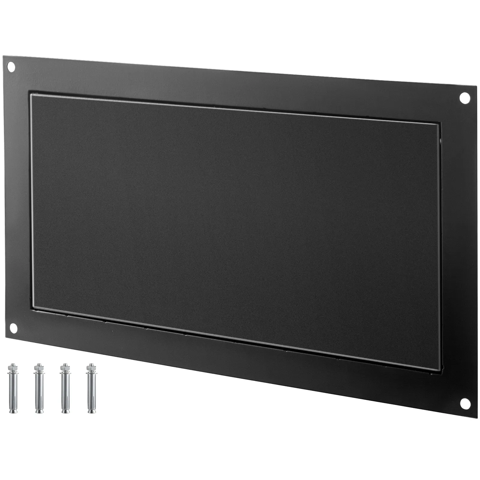 VEVOR flood vent with mounting hardware, featuring a black rectangular design.