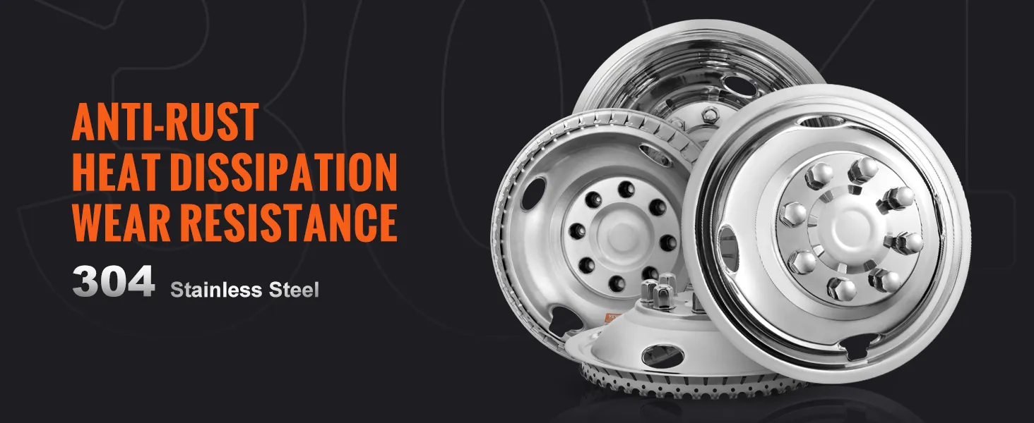 VEVOR wheel simulators f350 in 304 stainless steel with anti-rust, heat dissipation, and wear resistance.