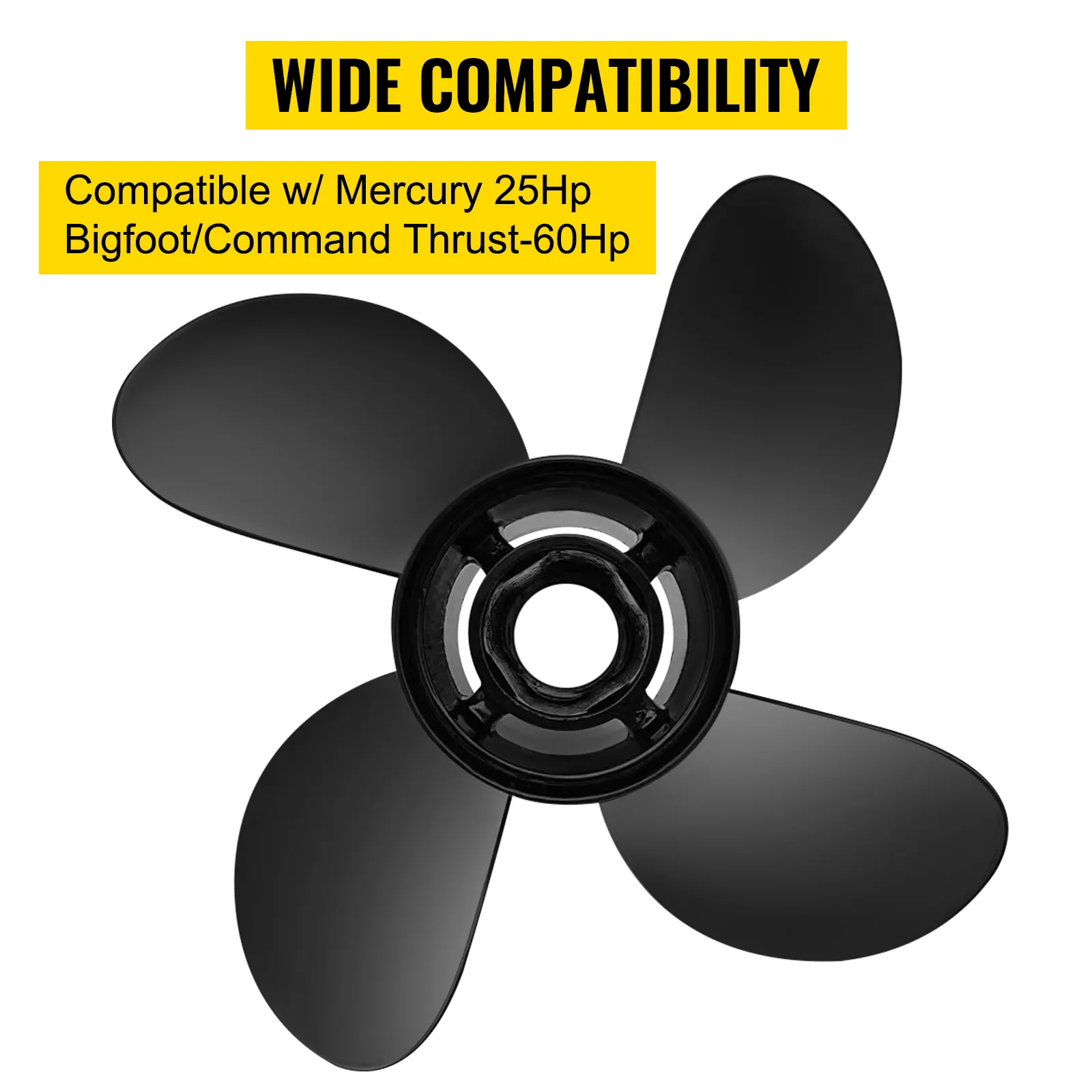 VEVOR outboard propeller, compatible with mercury 25hp bigfoot/command thrust-60hp. wide compatibility.