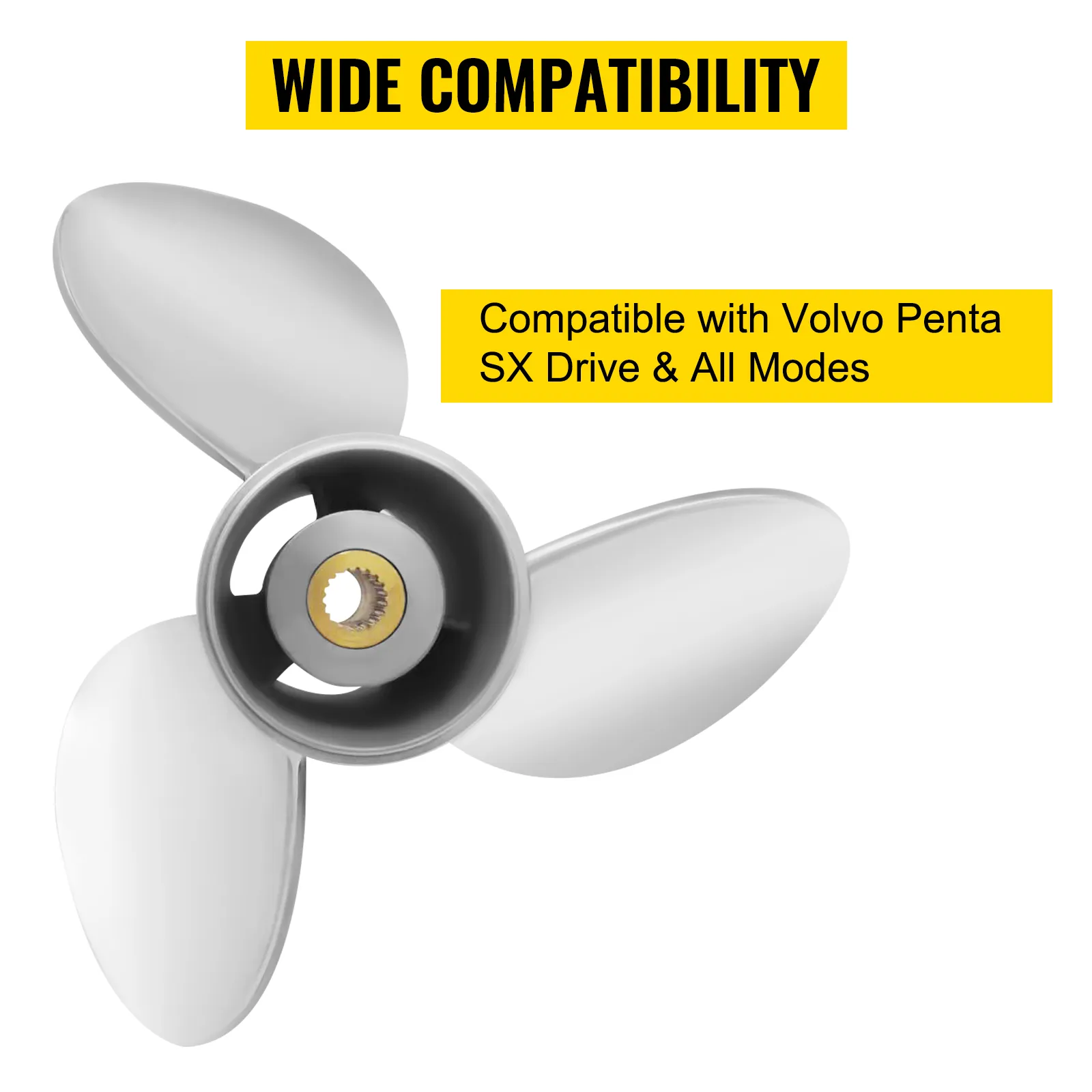 VEVOR outboard propeller compatible with volvo penta sx drive & all modes, wide compatibility.