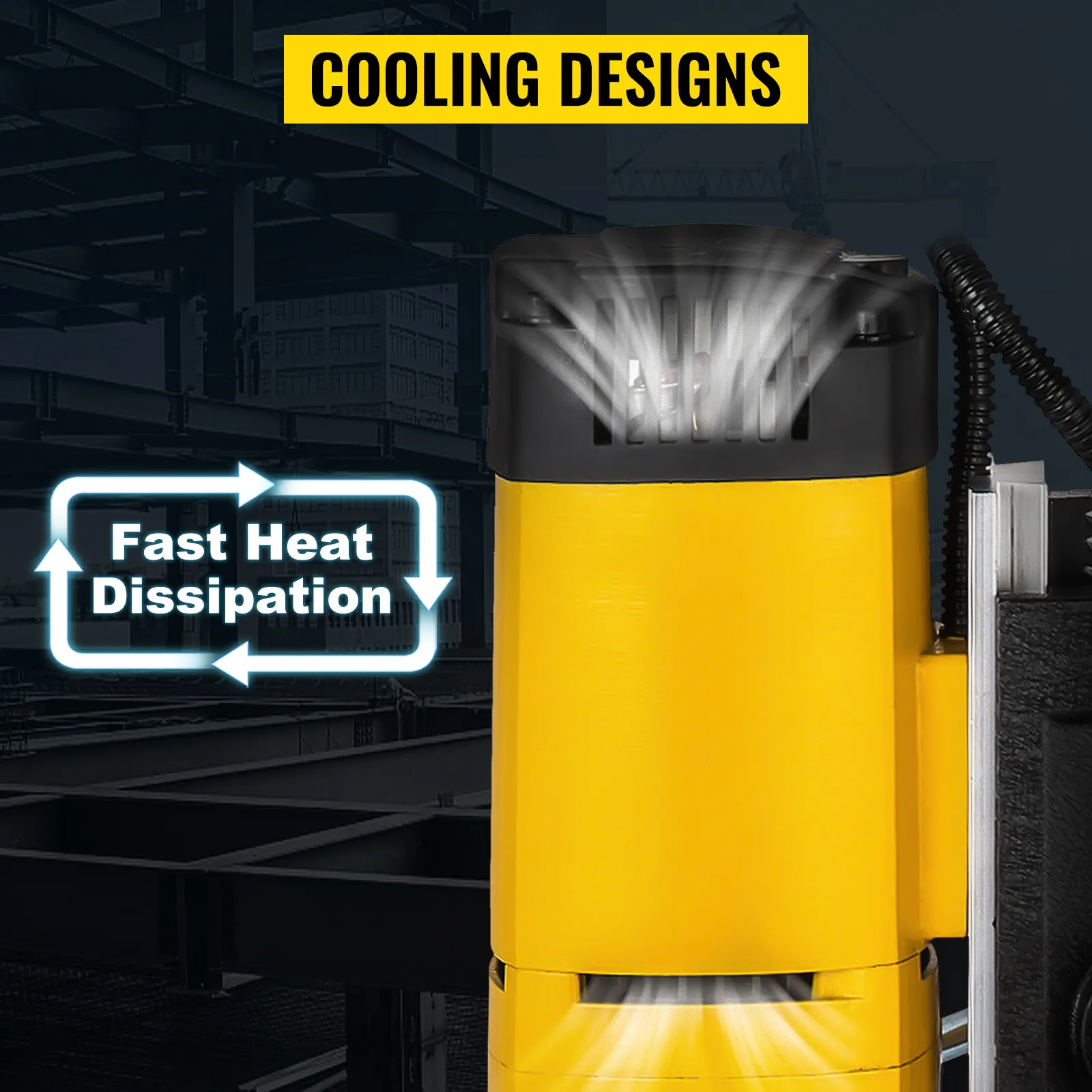 Taladro de columna magnético VEVOR con diseño de refrigeración para una rápida disipación del calor