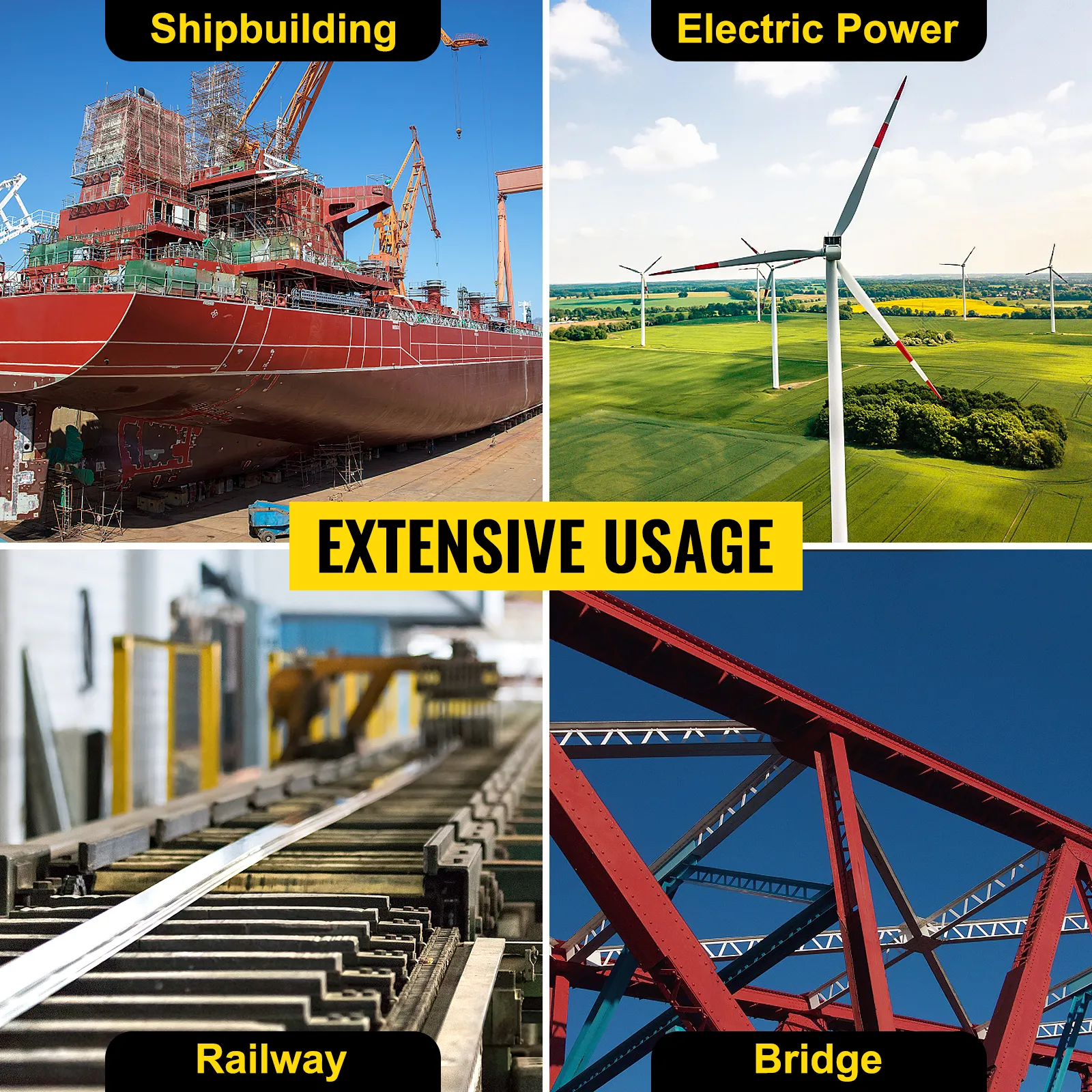 Aplicación del taladro magnético VEVOR en construcción naval, energía eléctrica, ferrocarriles y puentes.