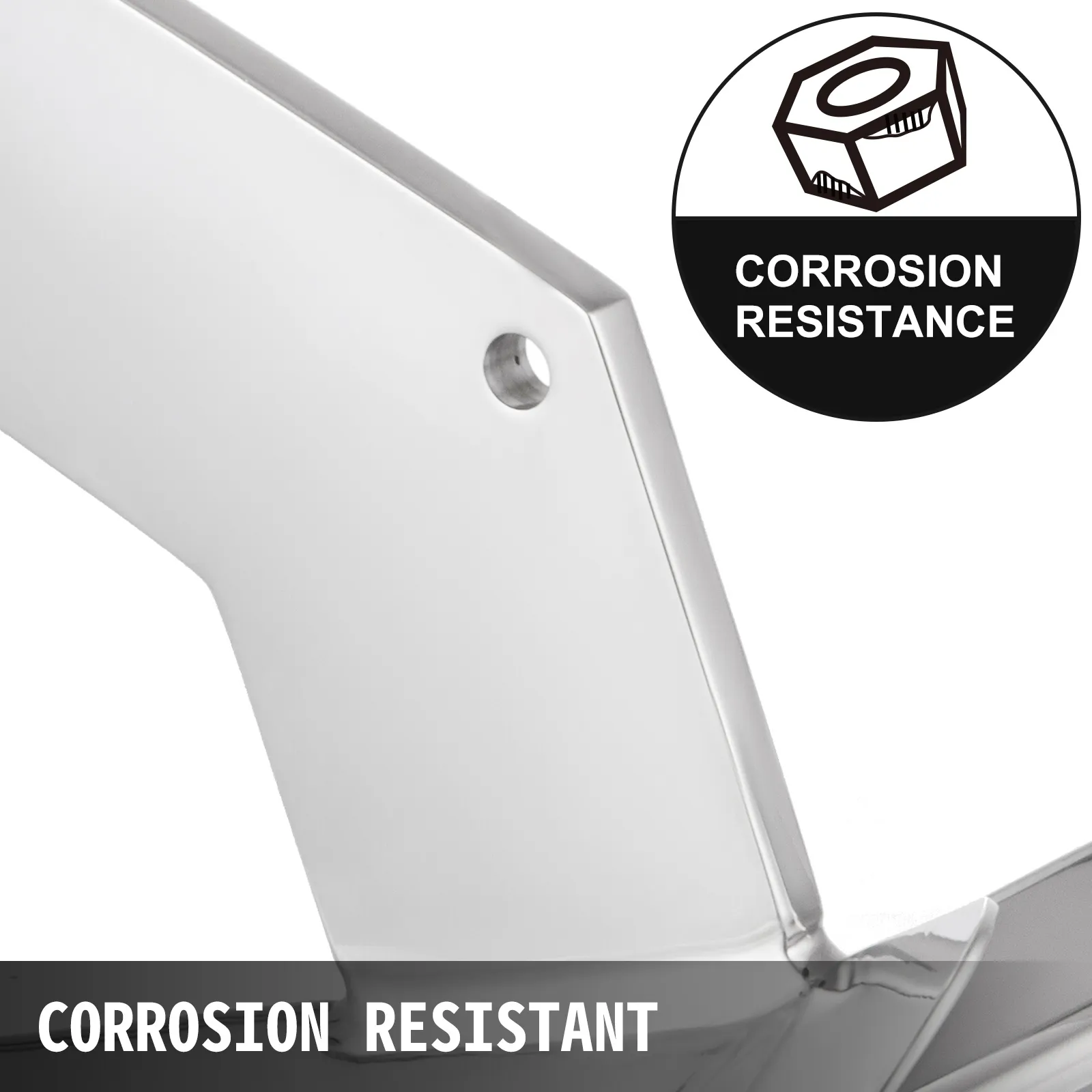 El ancla de barco estilo delta VEVOR está hecha de acero inoxidable resistente a la corrosión.